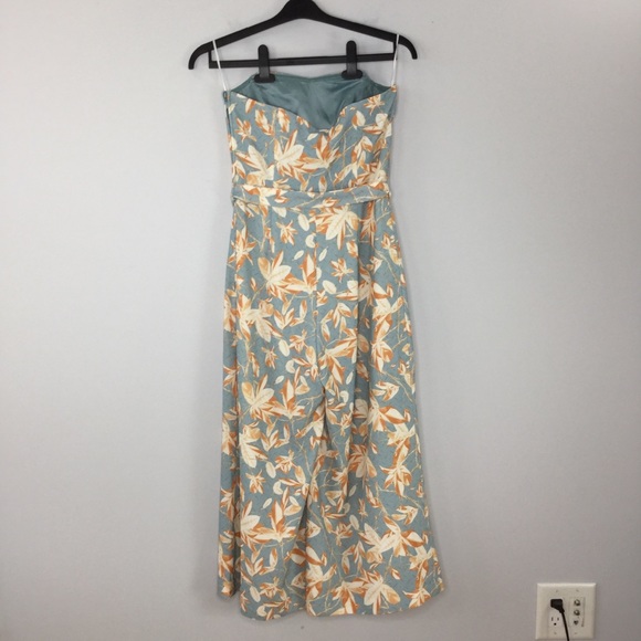 H&M wide leg cropped strapless floral jumpsuit - Picture 7 of 15